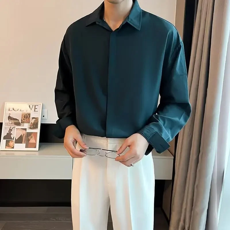 Square Collar Button Up Shirt