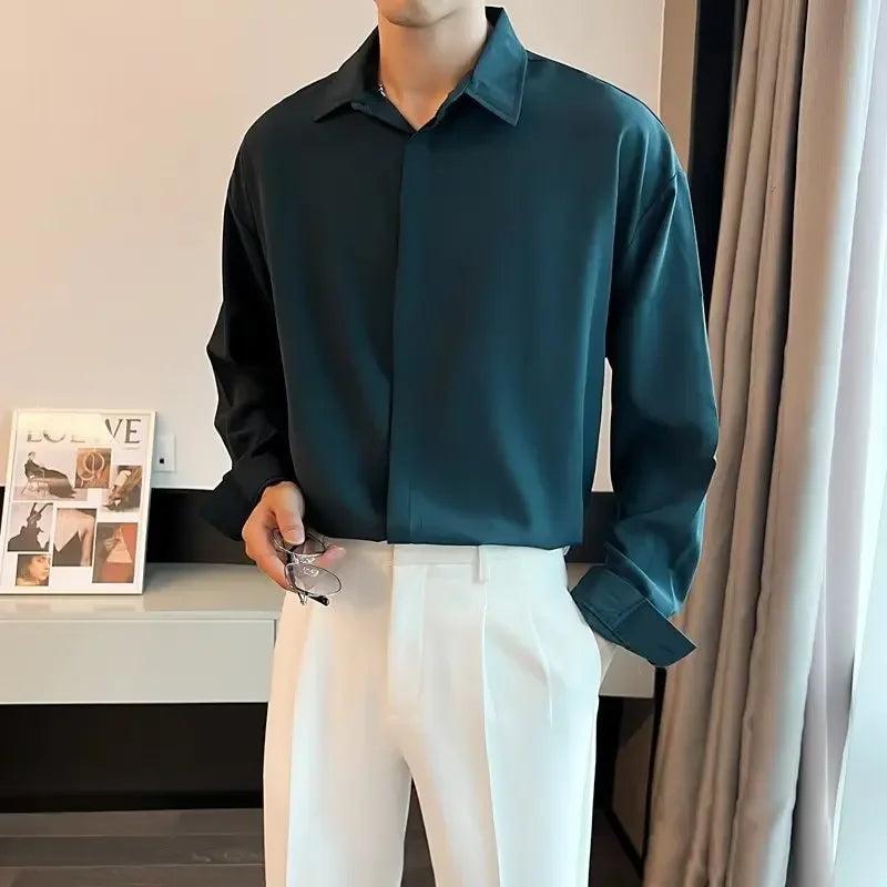 Square Collar Button Up Shirt