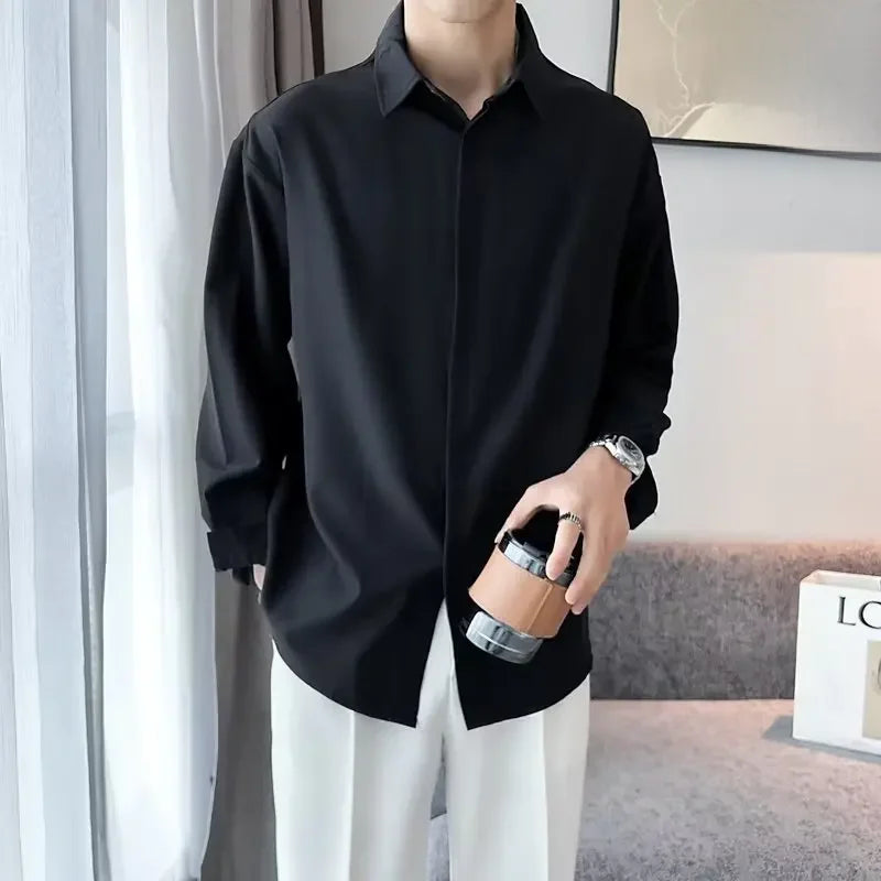Square Collar Button Up Shirt