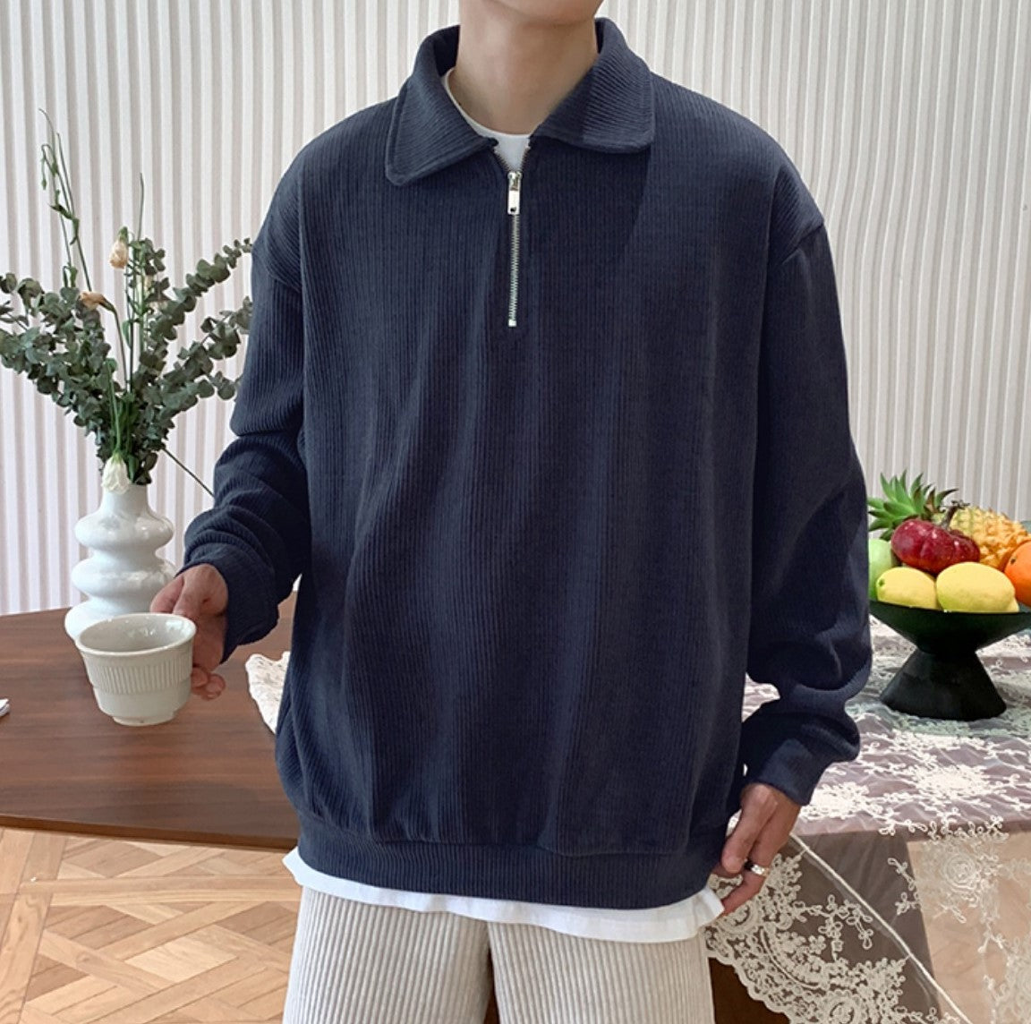 Loose Quarter Zip Sweater