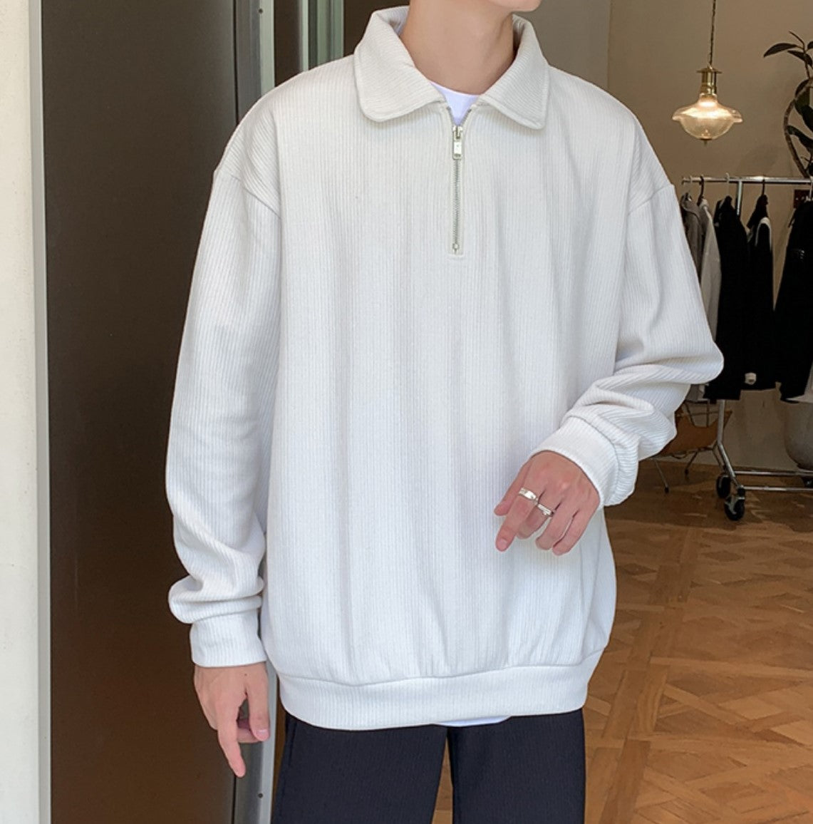 Loose Quarter Zip Sweater