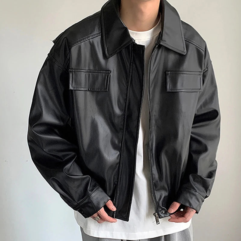 Double Pocket Leather Jacket