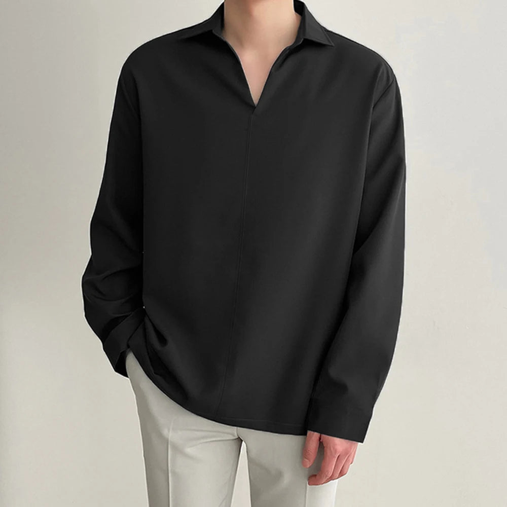 Classic V-Neck Collar Shirt