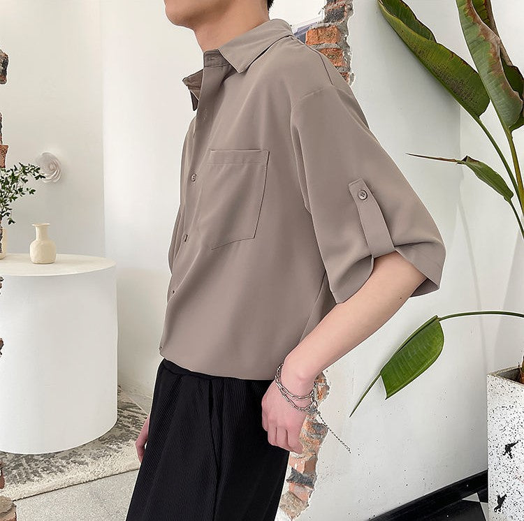 Single Pocket Button Sleeve Shirt