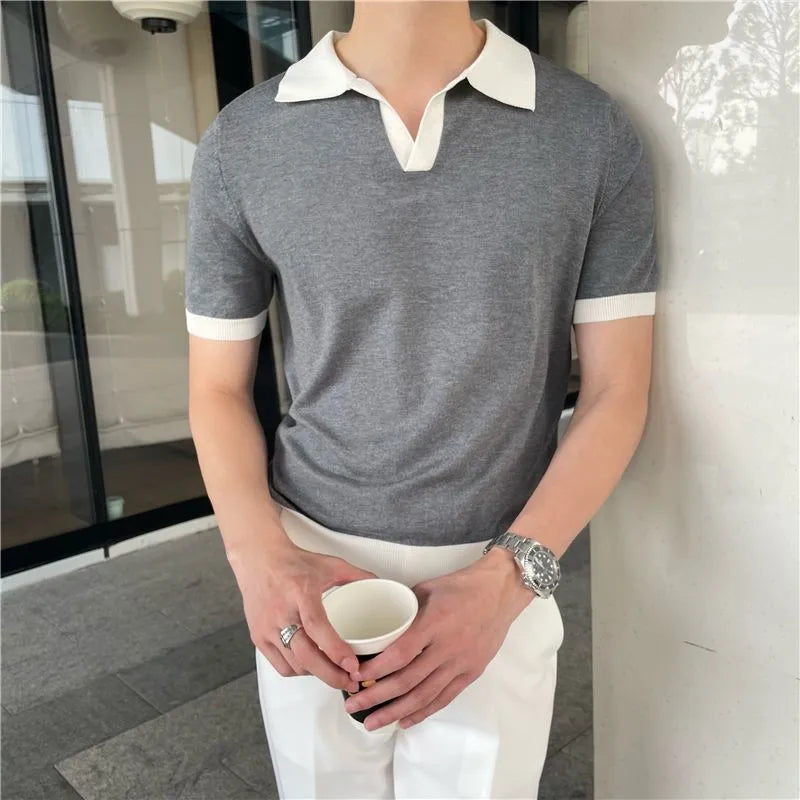 V-Neck Collar Shirt