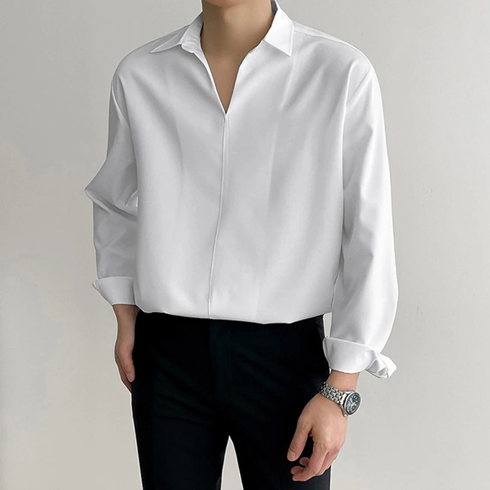 Classic V-Neck Collar Shirt