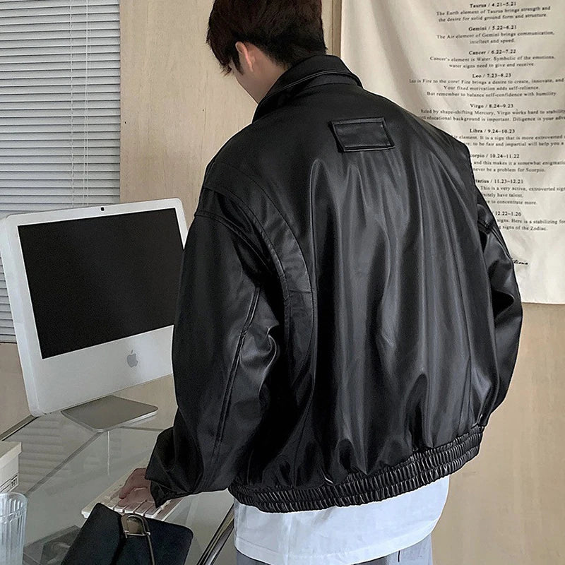 Double Pocket Leather Jacket